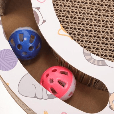 Grattoir Chat - PurrRoundScratcher™ - Chats & Balles - Chatadorable