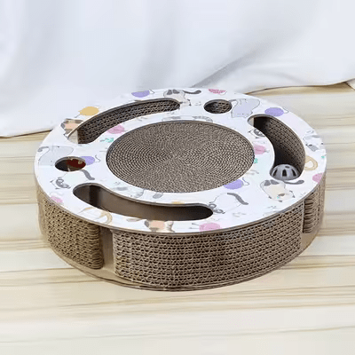 Grattoir Chat - PurrRoundScratcher™ - Chats & Balles - Chatadorable