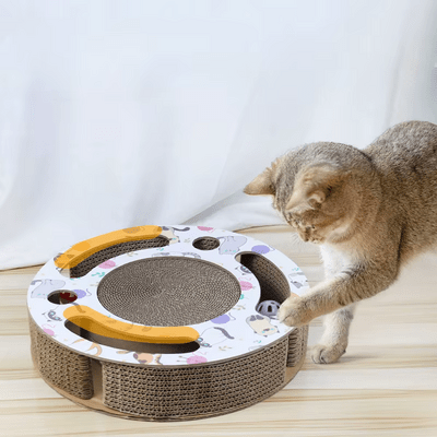 Grattoir Chat - PurrRoundScratcher™ - Chats & Balles - Chatadorable
