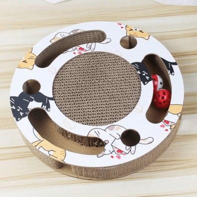 Grattoir Chat - PurrRoundScratcher™ - Chats Colorés - Chatadorable