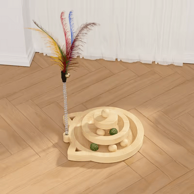 Jouet en Bois - SpinningCatToy™ - Chat - Chatadorable