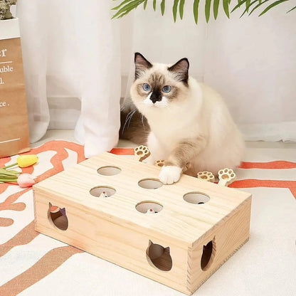 Jouet Interactif Chat - WoodMole™ - Chatadorable