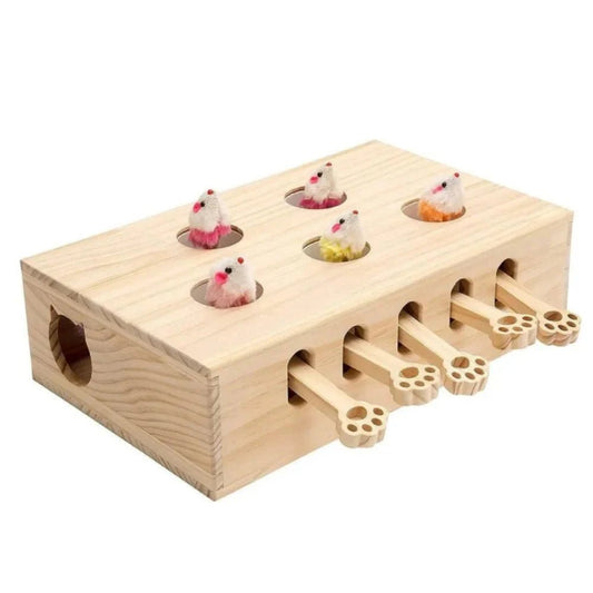 Jouet Interactif Chat - WoodMole™ - Chatadorable